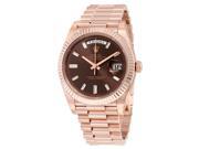 Rolex Day Date 40 Chocolate Dial 18K Everose Gold President Automatic Mens Watch 228235CHDP