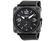 Bell and Ross Aviation Black Dial Black Ceramic Case Unisex Watch BRS BLK CER RUBB
