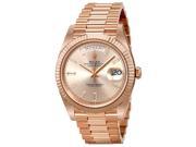 Rolex President Day Date Rose Dial Mens Watch 228235SNDP