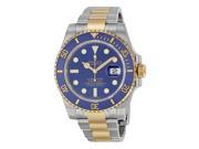 Rolex Submariner Blue Dial Stainless Steel and 18K Yellow Gold Rolex Oyster Automatic Mens Watch 116613BLSO
