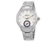 Alpina Horological Smartwatch Silver Guilloche Dial Diamond Bezel Ladies Watch AL-285STD3CD6B