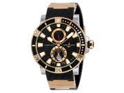 Ulysse Nardin Maxi Marine Diver Black Dial 18K Rose Gold Mens Watch 265 90 3 92