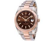 Rolex Datejust 41 Chocolate Dial Steel and 18K Everose Gold Mens Watch 126331CHSO
