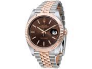 Rolex Datejust Chocolate Dial Steel and 18K Everose Gold Jubilee Mens Watch 126331CHSJ