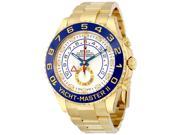 Rolex Yacht Master II White Dial 18K Yellow Gold Rolex Oyster Automatic Mens Watch 116688WAO