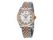 Rolex Datejust Lady 31 White Dial Stainless Steel and 18K Everose Gold Rolex Jubilee Automatic Watch 178271WRJ