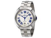 Cartier Cle Automatic Silver Dial Mens Watch WSCL0007