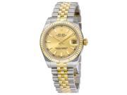 Rolex Datejust Lady 31 Champagne Dial Stainless Steel and 18K Yellow Gold Rolex Jubilee Automatic Watch 178273CSJ