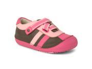 Momo Baby Girls Leather Shoes Z Strap Sneaker Brown Pink First Walker Toddler