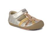 Momo Baby Girls Sandal Shoes Metallic Silver First Walker Toddler