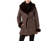 Jessie G. Women s Thinsulate Filled Wrap Coat with Removable Rex Rabbit Fur Trim