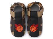 Momo Baby Infant Toddler Soft Sole Leather Shoes Basketball Brown