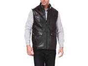 BGSD Men s Zip Front Goatskin Leather Vest
