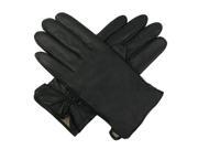 Luxury Lane Men s Cashmere Lined Lambskin Leather Gloves Black S