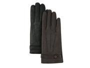 Luxury Lane Women s Cashmere Lined Lambskin Leather Driving Gloves in Black or Chocolate