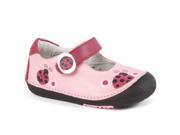 Momo Baby Girls Mary Jane Leather Shoes First Walker Toddler Ladybugs Pink