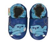 Momo Baby Infant Toddler Soft Sole Leather Shoes Airplane Blue