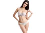 Phistic Women s Lace Overlay Push Up Bra Thong 2 Piece Set