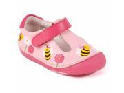 Momo Baby Girls Leather Shoes First Walker Toddler Bumblebee Pink