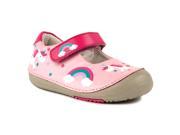 Momo Baby Girls Mary Jane Leather Shoes Rainbow Unicorn Pink First Walker Toddler