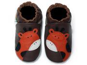 Momo Baby Infant Toddler Soft Sole Leather Shoes Giraffe Brown