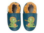 Momo Baby Infant Toddler Soft Sole Leather Shoes Fiery Dragon Blue