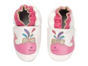 Momo Baby Infant Toddler Soft Sole Leather Shoes A Whale of a Time White