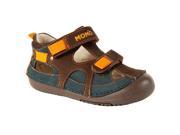 Momo Baby Boys Leather Sandals Thomas Navy Brown First Walker Toddler