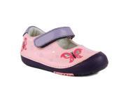 Momo Baby Girls Mary Jane Leather Shoes Butterfly Pink First Walker Toddler