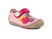 Momo Baby Girls Mary Jane Leather Shoes Flower Power Pink First Walker Toddler