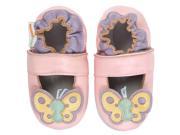 Momo Baby Infant Toddler Soft Sole Leather Shoes Butterfly Mary Jane Pink