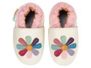 Momo Baby Infant Toddler Soft Sole Leather Shoes Rainbow Lily White