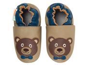Momo Baby Infant Toddler Soft Sole Leather Shoes Teddy Bear Taupe