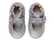 Momo Baby Infant Toddler Soft Sole Leather Shoes Rainbow Toes Mary Jane Gray