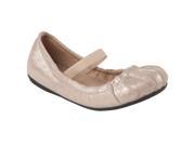Momo Grow Girls Stella Gold Leather Ballet Flat Shoes