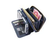 Teckology PU leather detachable case bag card zipper flip for iPhone 6s 5.5 Navy