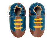 Momo Baby Infant Toddler Soft Sole Leather Shoes Contrast Sneaker Blue