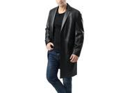BGSD Men s New Zealand Lambskin Leather Long Coat
