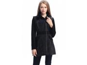 BGSD Women s Carrie Colorblock Suede Leather Parka Coat