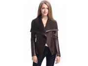 BGSD Women s Lily New Zealand Leather Drape Jacket