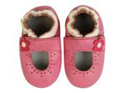 Momo Baby Soft Sole Leather Crib Bootie Shoes Marigold