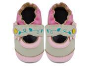 Kimi Kai Kids Soft Sole Leather Crib Bootie Shoes Contrast
