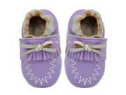 Momo Baby Soft Sole Leather Crib Bootie Shoes Moccasin