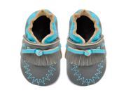 Momo Baby Soft Sole Leather Crib Bootie Shoes Moccasin