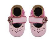 Kimi Kai Kids Soft Sole Leather Crib Bootie Shoes Cut Out Lacey Flower