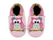 Kimi Kai Kids Soft Sole Leather Crib Bootie Shoes Hoot Hoot Owl