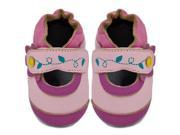 Kimi Kai Kids Soft Sole Leather Crib Bootie Shoes Contrast