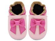 Kimi Kai Kids Soft Sole Leather Crib Bootie Shoes Big Bow
