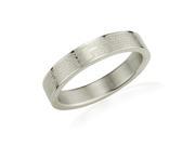 Stainless Steel English Lord s Prayer 4mm Band Ring Women Size 7