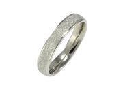 Stainless Steel Sparkle 3.8mm Band Ring Women Size 8